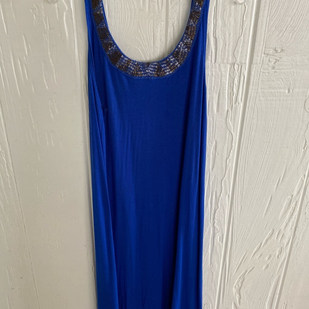 George Blue and Silver Embellished Slip Dress Size 1X pre loved